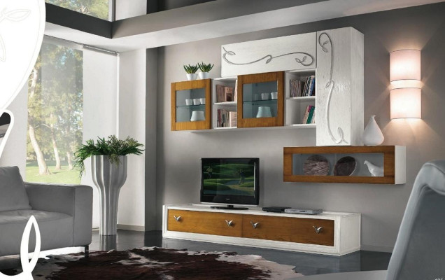 TV wall unit living room furniture luxury RTV living room walls cupboard shelf