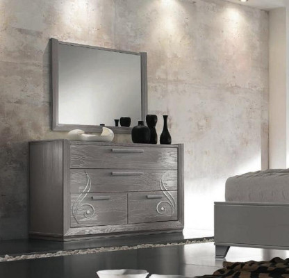 Dresser Mirror Wardrobe Luxury Dressers Wardrobe Shelf Console Furniture Set 2-piece.