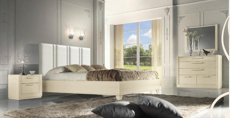 Bedroom bed nightstand wood beds double beds bed frame new set 3-piece