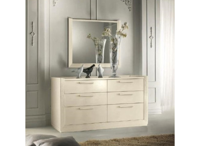 Dresser Mirror Dresser Group Wood Design Sideboard Side Cabinet Shelf Set 2 pieces