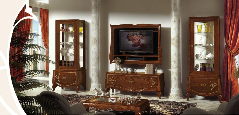 RTV set living room cabinet TV modern wood furniture cupboard style group Italian