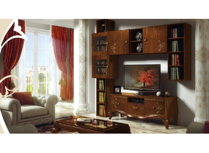 Classic group RTV set living room display cabinet modern wood furniture cupboard style
