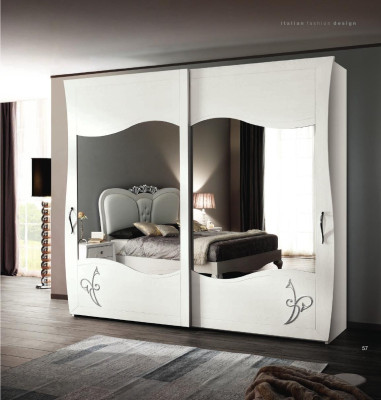 Wardrobe Multipurpose Shelves Cabinet Shelf Storage Wardrobe Mirror