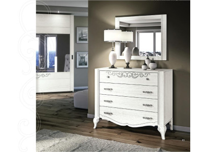 Luxury Set 2-piece Chest of Drawers Mirror Group Wood Console Dressers Cabinet Modern New