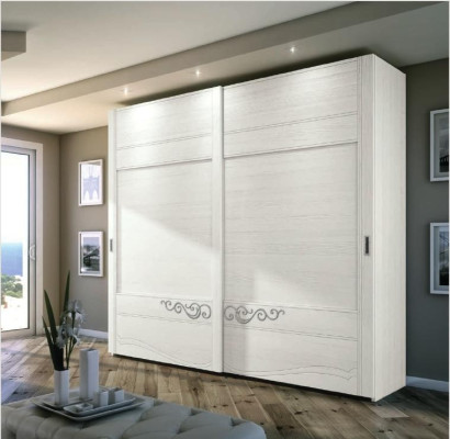 Closet Wardrobe Shelf Storage Coat Rack Modern Mirror Wood Design
