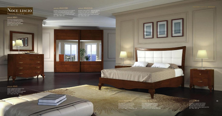 6-piece bedroom set bed nightstand wardrobe dresser mirror ensemble