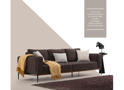 Two-seater Sofa 2 Seater Fabric Sofas Modern Design Living Room Grey