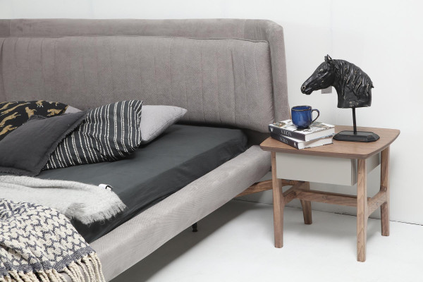 Bedside table, small nightstand, wood, modern, table, brown, bedroom, new