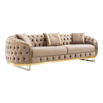 Stylish Three-Seater Living Room Chesterfield Sofa Luxurious Furniture New