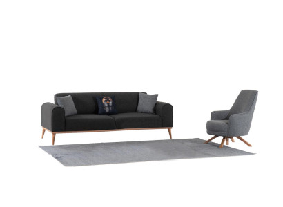 Exclusive living room set consisting of a 3-seater sofa and armchair, novelty 2-piece set.