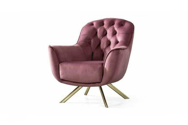 Designer Chesterfield Armchair Exclusive Upholstered Living Room Single Seater