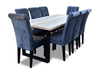 Dining room dining table set with 8 chairs, a 9-piece complete set.