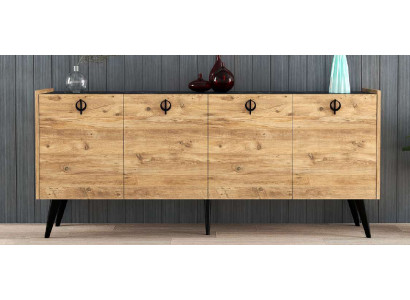 Living room brown sideboard modern design rectangular shape shelves luxury