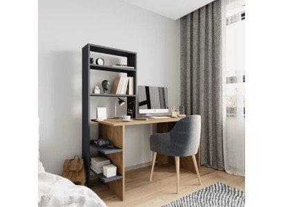 Bedroom youth room desk computer desk modern design brown gray