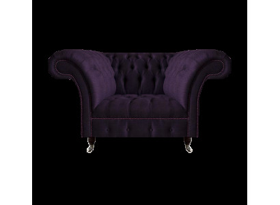 Upholstered Furniture Luxury Armchair Upholstered Seat Living Room Couch Purple Furniture Chesterfield