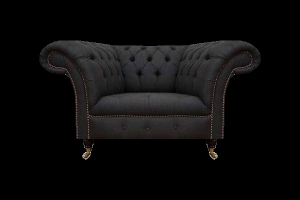 Black Chesterfield Armchair Designer Seating Luxurious Single Seater