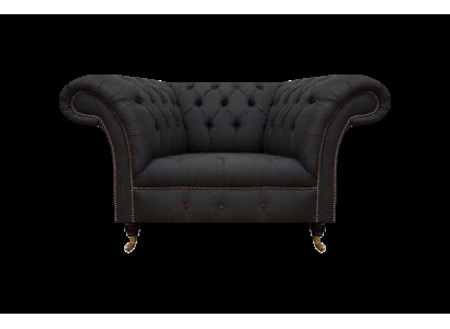 Black Chesterfield Armchair Designer Seating Luxurious Single Seater