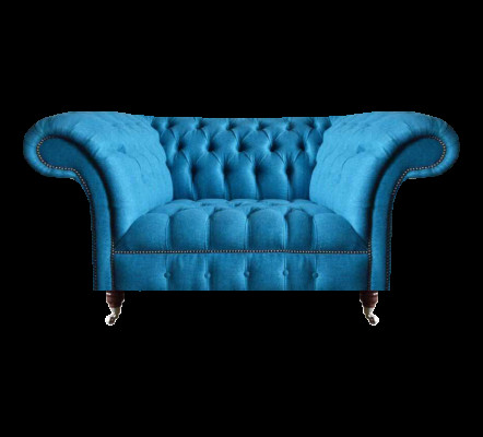 Blue Chesterfield Textile Two-Seater Furniture Designer Noble Sofas