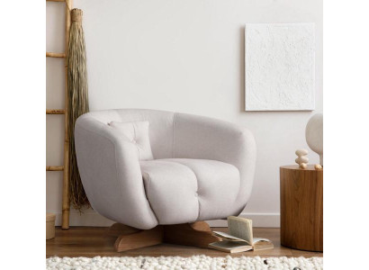 White luxury armchair designer living room single-seater fabric noble 1-seater