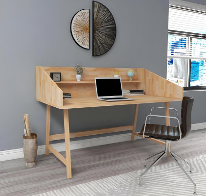 Stylish Light Brown Desk Designer Office Desks Luxury Wood Furniture
