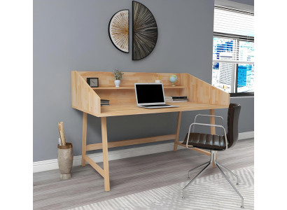 Stylish Light Brown Desk Designer Office Desks Luxury Wood Furniture