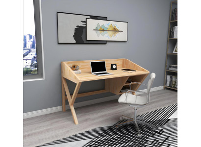 Modern light brown office desk chic luxury wooden desks
