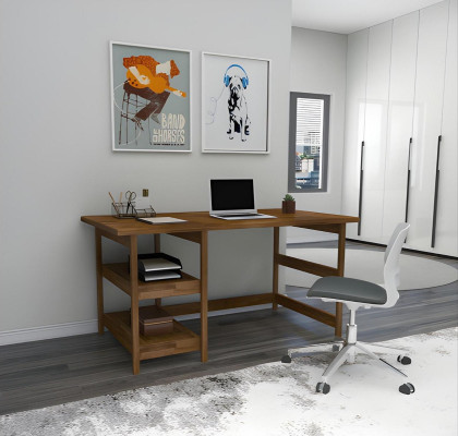 Brown youth room desk, robust wooden tables, stylish tables