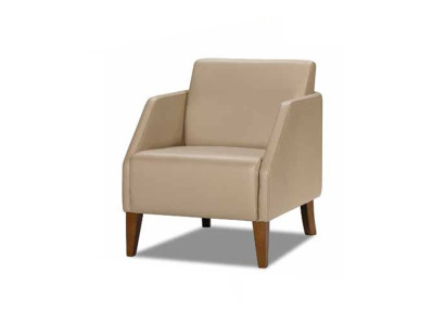 Beige single-seater luxurious upholstered armchair designer lounge chair furniture