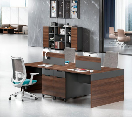 Brown work desk luxurious office furniture designer wood furniture noble tables
