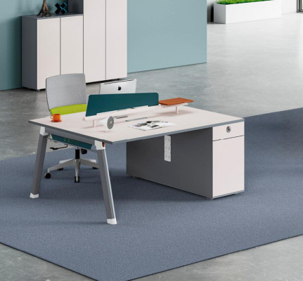 Light gray office desk designer study furniture luxurious noble table