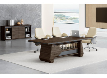Brown conference table designer office desks study room wooden furniture