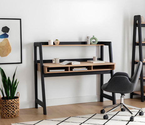 Black-Brown Laptop Table Designer Office Furniture Home Office Tables