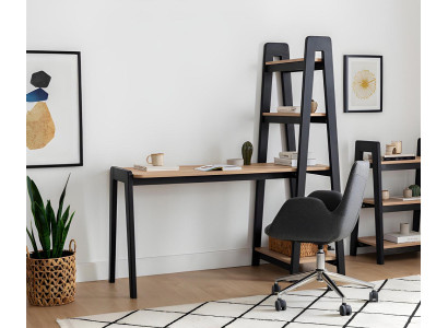 Black-Brown Compact Laptop Desk Designer Desk Luxury Furniture