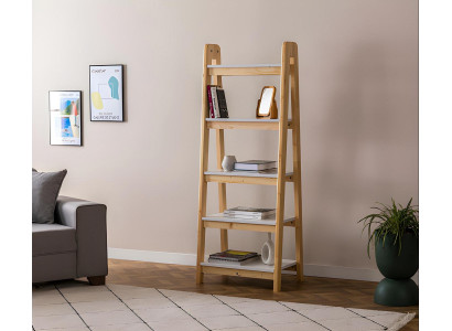 Stylish Beige Bookshelf Designer Filing Cabinet Living Room Furniture