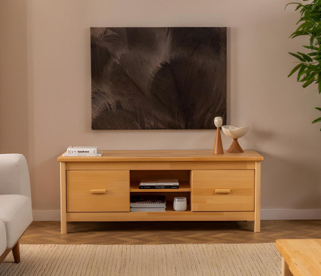 Stylish beige TV stands with drawers, designer wood sideboard