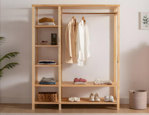 High-quality hallway furniture designer coat rack wood clothes rack