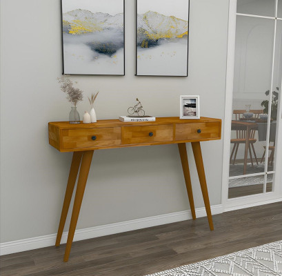 Modern High-Quality Console Table Brown Wooden Table Living Room Designer Furniture