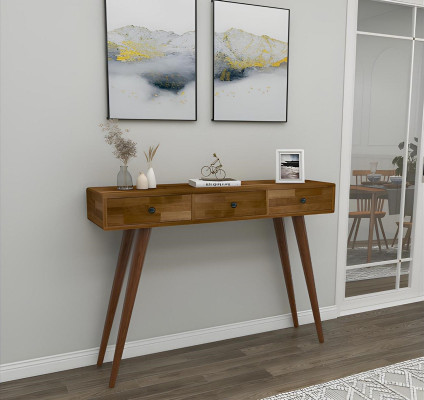 Modern high-quality console table brown wooden table bedroom designer furniture