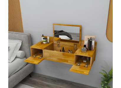 Modern Braun Dressing Table with Mirror Luxury Console Dresser Bedroom