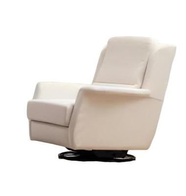 White swivel chair, modern single-seater, living room, exclusive single-seater.