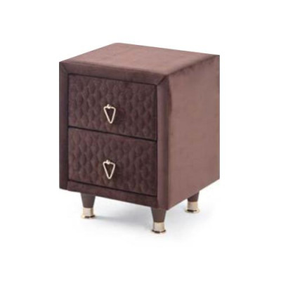 Modern bedside table burgundy solid color rectangular shape design style bedroom