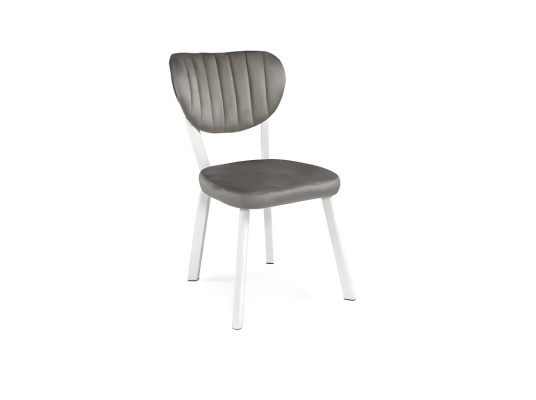 White-Grey Dining Room Chair Designer Dining Room Furniture Textile Armchairs