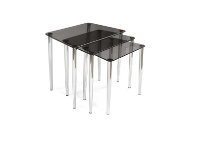 Luxurious black coffee tables modern 3-piece set living room coffee tables