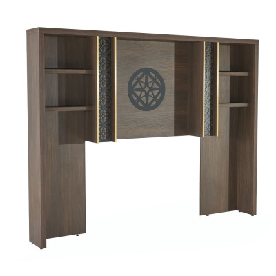 Office closet shelves modern design bookcase brown single-color
