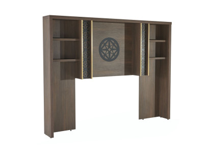 Office closet shelves modern design bookcase brown single-color