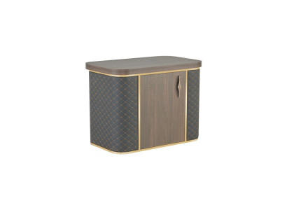 Two-tone brown-black modern design style sideboard for office wood