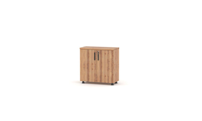Rectangular filing cabinet with two doors, brown, solid color, study room