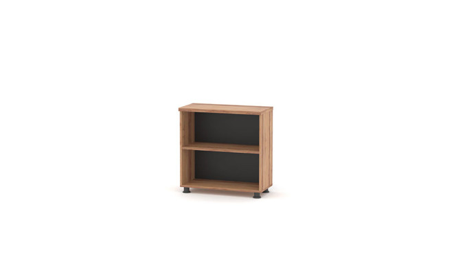 Filing cabinet with adjustable shelf for the study in solid brown, modern style.
