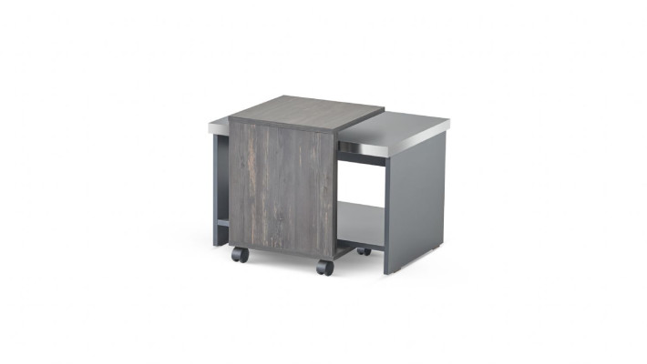 Coffee table gray plain study living room rectangle with shelf