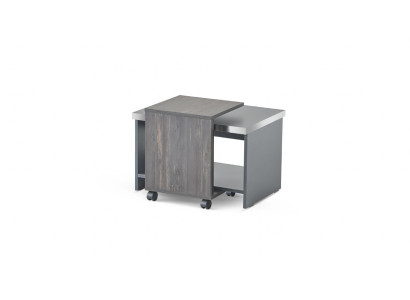 Coffee table gray plain study living room rectangle with shelf
